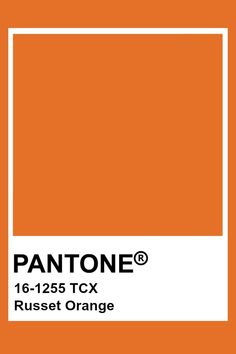 the pantone orange color is shown in an image with a white square on it