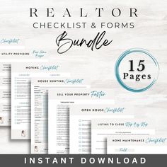 the ultimate realtor checklist and forms bundle