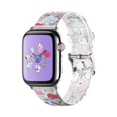 an apple watch with cartoon characters on it