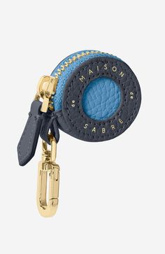 MAISON de SABRÉ Leather AirTag Charm | Nordstrom Sarah Levy, Elegant Watches Women, Dog Accesories, Gold Embossing, Leather Wallet Pattern, Bag Hardware, Apple Airtag, Rollerball Perfume, Wallet Pattern