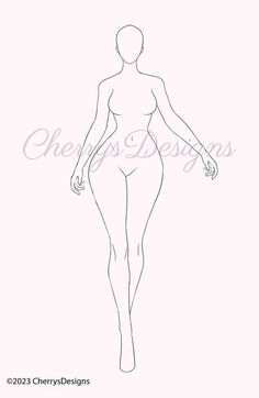 the outline of a woman's body in black and white