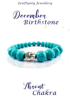 Turquoise Bracelet for Women, Buddha Bead Bracelet, December Birthstone, Throat Chakra, Gift For Sister, Gemstone Bracelet, Gift For Her. Buddha Bracelet Beads, Buddha Beads, Throat Chakra, December Birthstone, Jewelry Bracelet, Chakra Healing