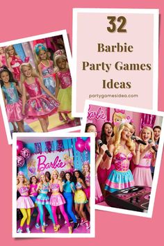 Barbie Party Games are designed to capture the essence of Barbie's glamorous lifestyle while offering interactive fun for all participants. Barbie Party Adult Ideas, Barbie Birthday Games, Barbie Games Birthday, Barbie Birthday Party Activities, Barbie Party Activities For Kids, Adult Barbie Party Ideas, Barbie Party Games, Barbie Birthday Party Games, Fun Game Ideas