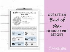 a clipboard with the text create an end of year year consulting report on it