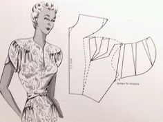 a drawing of a woman's dress with ruffles on the front and back