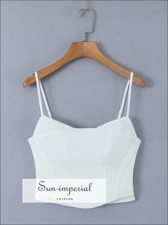 Women’s Solid Sweetheart Neck Corset Style Cami Top With Curved Hem And Back Zip Sun-Imperial United States Fitted Solid Color Crop Top For Party, Fitted Bandage Tops For Summer, Fitted Beach Camisole With Straps, Fitted Beach Camisole, Seamless Non-stretch Summer Crop Top, High Stretch Summer Camisole, Fitted Bandage Cami Top, Fitted Bandage Cami Tank Top, Fitted Solid Color Cami Top