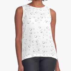 "Water Drops Pattern in a Rainy Spring Day" Sleeveless Top by sitnshop | Redbubble