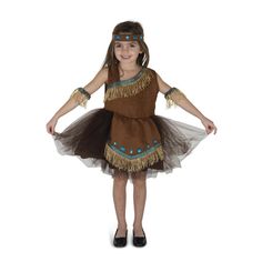 Why fit in when you are born to stand out We have taken this experience and crafted it into a suite of services that emphasizes creativity Our mission is to provide an unmatched experience when you are shopping for your Costumes and accessories We carry high quality products and also with standing capacity with highly tested clothing material to provide you fit and comfort Features . Indian Girl Costume. Dress has brown tulle on two sides with blue diamonds on the bottom. Blue ribbon with gold d