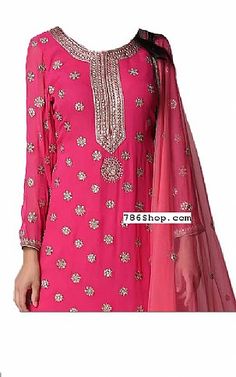 Chiffon Wedding Dress For Festivals, Blouse Dress Pattern, Pakistani Dresses Online Shopping, Bridal Clothes, Brides Dresses, Chiffon Suit, Suit Pakistani, Pakistani Dresses Online, Pink Chiffon