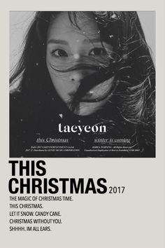 the poster for this christmas season shows a woman's face with her hair blowing in the wind