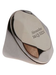 J160Y0446 ALEXANDER MCQUEEN STONE RING Gray Ring, Faceted Ring, Engraved Logo, Women Accessories Jewelry, Crossbody Tote, Stone Ring, Fashion Handbags, Crossbody Shoulder Bag, Stone Rings