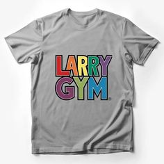 Larry Gym Colorful Retro Fitness Logo T-Shirt, Unisex Workout Tee, Vibrant Gym Wear Male T-Shirt Custom graphic T-Shirt.Customize your color Sporty Multicolor Moisture-wicking T-shirt, Multicolor Crew Neck Sports T-shirt, Rainbow Letter Print Crew Neck Top, Multicolor Crew Neck T-shirt For Sports, Multicolor Crew Neck T-shirt With Logo Print, Sporty Multicolor Crew Neck T-shirt, Multicolor Crew Neck Sporty Shirt, Multicolor Graphic Tee For Sports, Multicolor Sporty Crew Neck Shirt