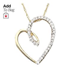 in stock Yellow Gold Open Heart Diamond Necklace, Yellow Gold Double Heart Diamond Necklace With Accents, Classic Diamond Cut Open Heart Necklace, Yellow Gold Diamond Necklace With Brilliant Cut Open Heart, Vvs Clarity Yellow Gold Diamond Necklace For Valentine's Day, Valentine's Day Vvs Clarity Yellow Gold Diamond Necklace, Brilliant Cut Yellow Gold Diamond Necklace For Valentine's Day, Diamond Heart Pendant With Pave Setting, Classic Open Heart Diamond Necklace