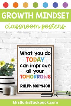 growth mindset classroom posters Posters For Classroom, Classroom Motivation, Elementary Classroom Decor, Inspiring Messages, Inspirational Quotes Posters