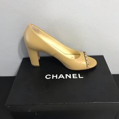 Worn A Few Times, In Beautiful Condition I Clouding Original Box And Duster Bags. Chanel Open Toe, Chanel Two Tone Pumps, Shoes Chanel, Selling On Poshmark, Chanel Shoes, Luxury Items, Character Shoes, Shoes Women Heels, Calf Skin