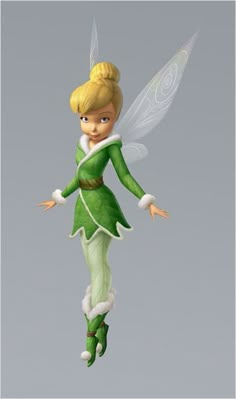 a cartoon tinkerbell flying through the air