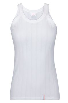 CANVAN & Co x C&C Tank Top - Front Stretch Ribbed Tops For Summer, Chic Ribbed Tops For Loungewear, Chic Cotton Tank Top With Ribbed Neckline, Fitted Ribbed Tank Top For Summer, Spring Ribbed Camisole Top, Ribbed Camisole Tops For Spring, Ribbed Tank Top For Summer, Chic Seamless Tank Top For Loungewear, Spring White Tank Top With Ribbed Neckline