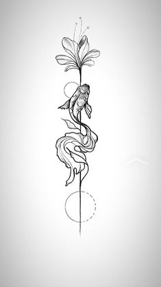 Unalome Tattoo, Pisces Tattoos, Tattoo Zeichnungen, Inspiration Tattoos, Spine Tattoos For Women, Initial Tattoo, Celtic Tattoos, Spine Tattoos, Skull Tattoos