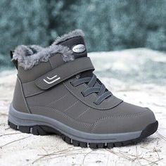 Premium Quality Men's Warm Plush Lining Winter Snow Boots Non-Slip Hiking Shoes For Outdoor US, winter shoes Fashionable Snow Boots, Mens Walking Shoes, Waterproof Hiking Shoes, Mens Snow Boots, Warm Boots, Outdoor Boots, Snow Shoes, Mens Winter Fashion, Lace Up Ankle Boots