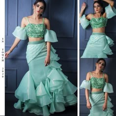 Lehnga Dress Design, Bride Sister Outfit, Ruffle Lehanga, Dress Colour Combination, Designer Lehnga Choli, Indian Designer Dresses, Dress Pic, Fashion Presentation, Brothers Wedding