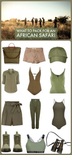 what to pack for an african safari in the middle of africa, including clothing and accessories