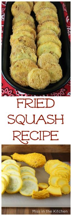 fried squash recipe with text overlay