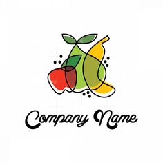 an apple and banana logo with the words company name