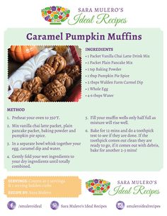 the recipe for caramel pumpkin muffins