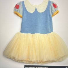 Nwt Sold Out Buxton Blue, Snow White Tutu, Baby Snow White, Disney Tutu, White Tulle Dress, Snow White Dresses, Baby In Snow, Dress Up Day, Layered Tulle Skirt