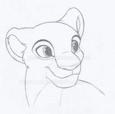 the lion cub from disney's animated movie, simp and puma with big eyes