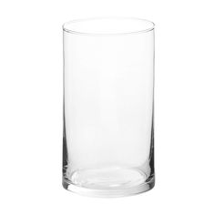 an empty glass on a white background