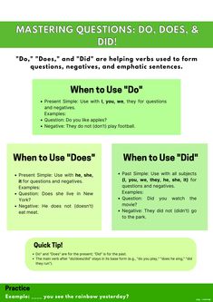 a green poster with instructions on how to use do's and don'ts