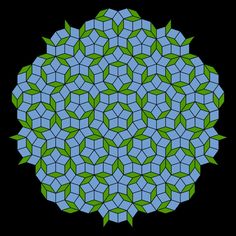 a blue and green circular pattern with leaves