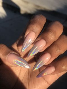 Shiny Nails Designs, French Pedicure, Stiletto Nail Art, Gel Set, Stiletto Nails Designs, Shiny Nails