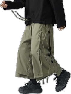 Japanese Pants, Hakama Pants, Pants Streetwear, Pants Details, Pants Casual, Ankle Length Pants, Harajuku Fashion, Casual Style, Casual Pants