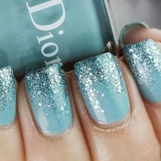 Time for Glitter Party Nails Nail Art Bleu, Wedding Day Nails, Her Nails, Party Nails, Diy Nail Art, Nailed It, Prom Nails, Manicure Y Pedicure, Fabulous Nails