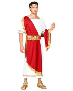 a man dressed in an ancient greek costume