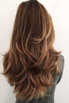 Long Haircuts With Layers For Every Type Of Texture ★ Brunette Ombre, Long Shag Haircut, Haircuts For Long Hair With Layers, Layered Hairstyles, Haircut Styles, Short Hairstyle, Haircut For Thick Hair, Long Layered Hair