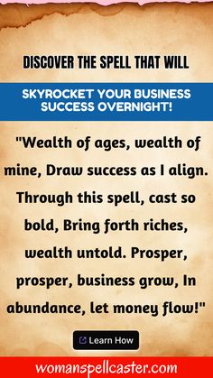 a piece of paper with the words skyrockt your business success overnight