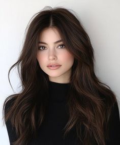 Stylish Dark Fall Ash Brown Long Choppy Layers for Brunettes Expresso Color Hair, Hair Color Ideas For Asian Black Hair, Chocolate Ash Brown Hair, Hair For Brown Eyes, Dark Brown Hair Pale Skin, Dark Ash Brown Hair, Long Choppy Layers, Dark Fall Hair Colors, Hairstyle App