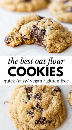 the best oat flour cookies are quick and easy, vegan gluten free