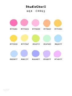 the color chart for studiochiri's hex code