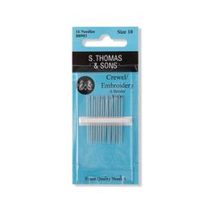 s thomas & sons crochet needles, size 10 - 1 / 2 in