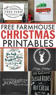 free farmhouse christmas printables