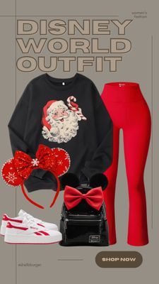 Christmas Outfit For Women, Holiday Christmas Outfit, Wear To Disney World, Holiday Outfits Christmas, Disney World Outfits, Disney Outfit, Christmas Outfits Women, Outfit For Women, Disney Shop