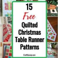 quilted christmas table runner patterns with the text 15 free quilted christmas table runner patterns