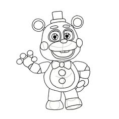 a cartoon character that is ready to be colored in the style of an animal coloring page