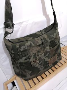 Camouflage Denim Bag Messenger Bag Crossbody Casual Bag Recycle Sholder Jeans Bag, Free Shipping - Etsy Bulgaria Military Style Bags With Pockets For Everyday Use, Military Style Everyday Bag With Pockets, Military Style Satchel Shoulder Bag For Everyday Use, Military Style Rectangular Bag For Everyday Use, Military Style Shoulder Bag For Everyday Use, Military Style Bags With Multiple Pockets For Everyday Use, Military Bags With Multiple Pockets For Everyday Use, Military Style Shoulder Bag For Daily Use, Handmade Casual Outdoor Bags