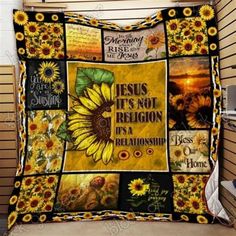 Find God In A Sunflower Christian Quilt Blanket – Christian Gift For Believers – Excoolent The Blanket is more than just a cover; it’s a cocoon of comfort and warmth. Crafted from premium materials, it offers a soft, plush texture that invites you to snuggle in. Whether you’re lounging on the couch or adding an... Sunshine Quilt, Sunflower Quilt, Find God, Sunflower Quilts, 3d Quilts, Give Me Jesus, Finding God, Personalized Quilt, My Sunshine