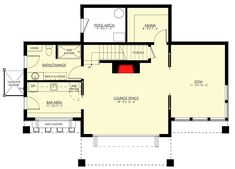 a floor plan for a house with two levels